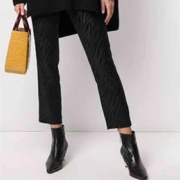 NEW! rag & bone Simone Pant Italian Zebra Print Jacquard Slim Fit Cropped Pants! - Picture 4 of 8